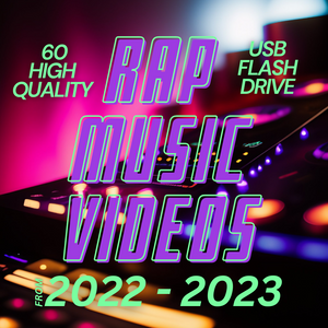 New (2022-2023) Rap Videos , USB Flash Drive, Over 3.5 Hours of Music Visuals