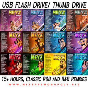 Just For The Love, USB Flash Drive, Thumb Drive, R&B and Remixes, 15+ Hours, 12 Sets