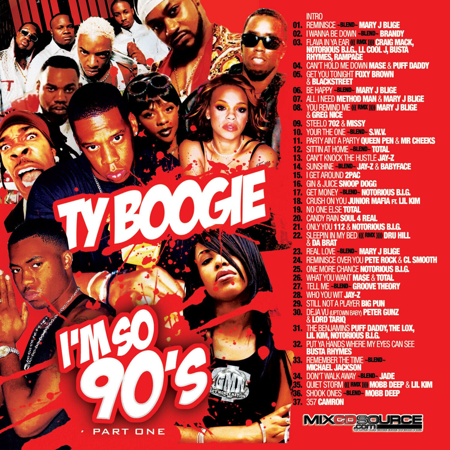 DJ TY BOOGIE - I'M SO 90's Pt. 1 (MIX CD) 90's R&B, HIP-HOP and 