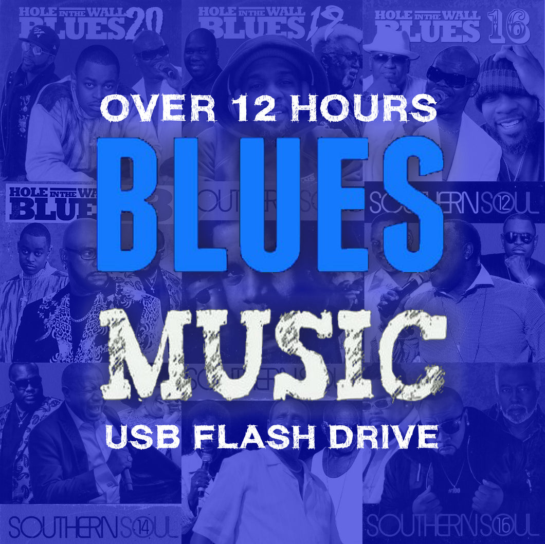Blues Music, USB Flash Drive USB, Thumb Drive, Memory Stick, Zip Drive, Over 12 Hours Of Southern Soul Music