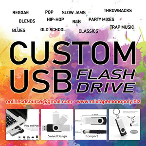 Custom  USB Flash Drive Loaded with 20 Mixtapes From www.MixtapeMonopoly.biz